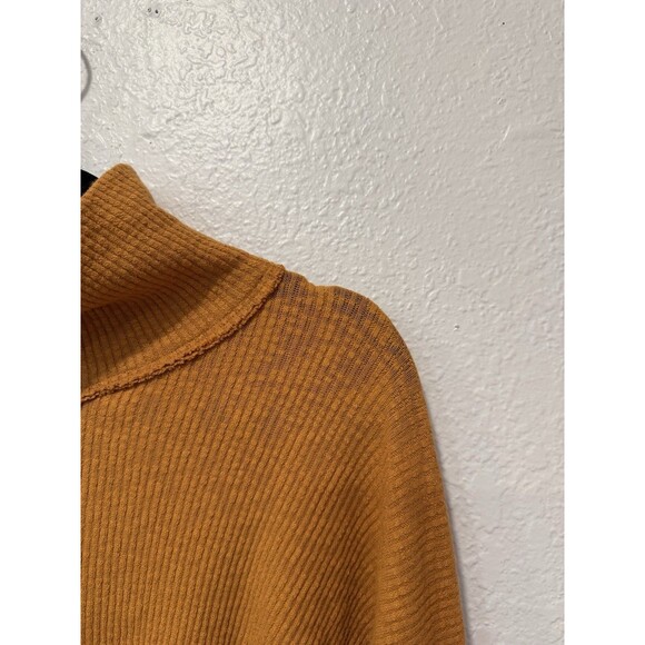 WE THE FREE PEOPLE Women’s Orange MOON DAISY Top Mock Neck Ribbed Long Sleeve Sm - Picture 6 of 8